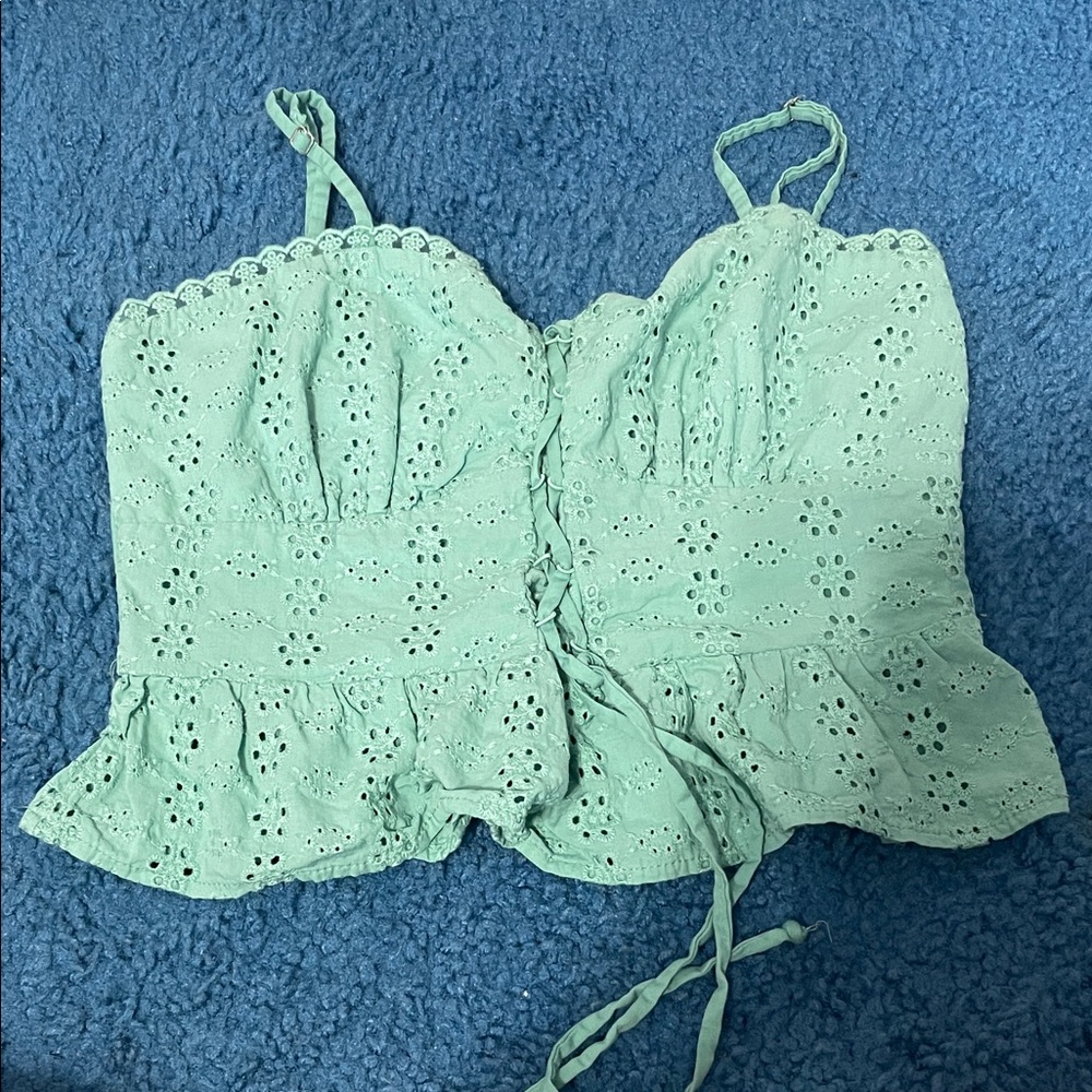 Wild Fable Mint Green Eyelet Camisole